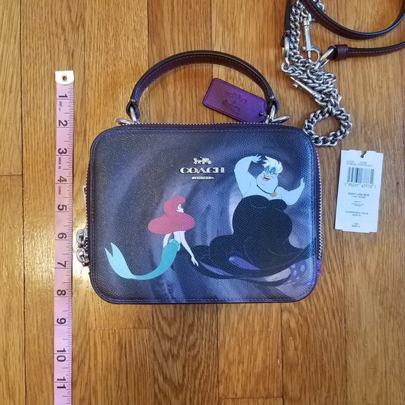 New Coach x Disney Little Mermaid Ursula Box Purse - Picture 8 of 10